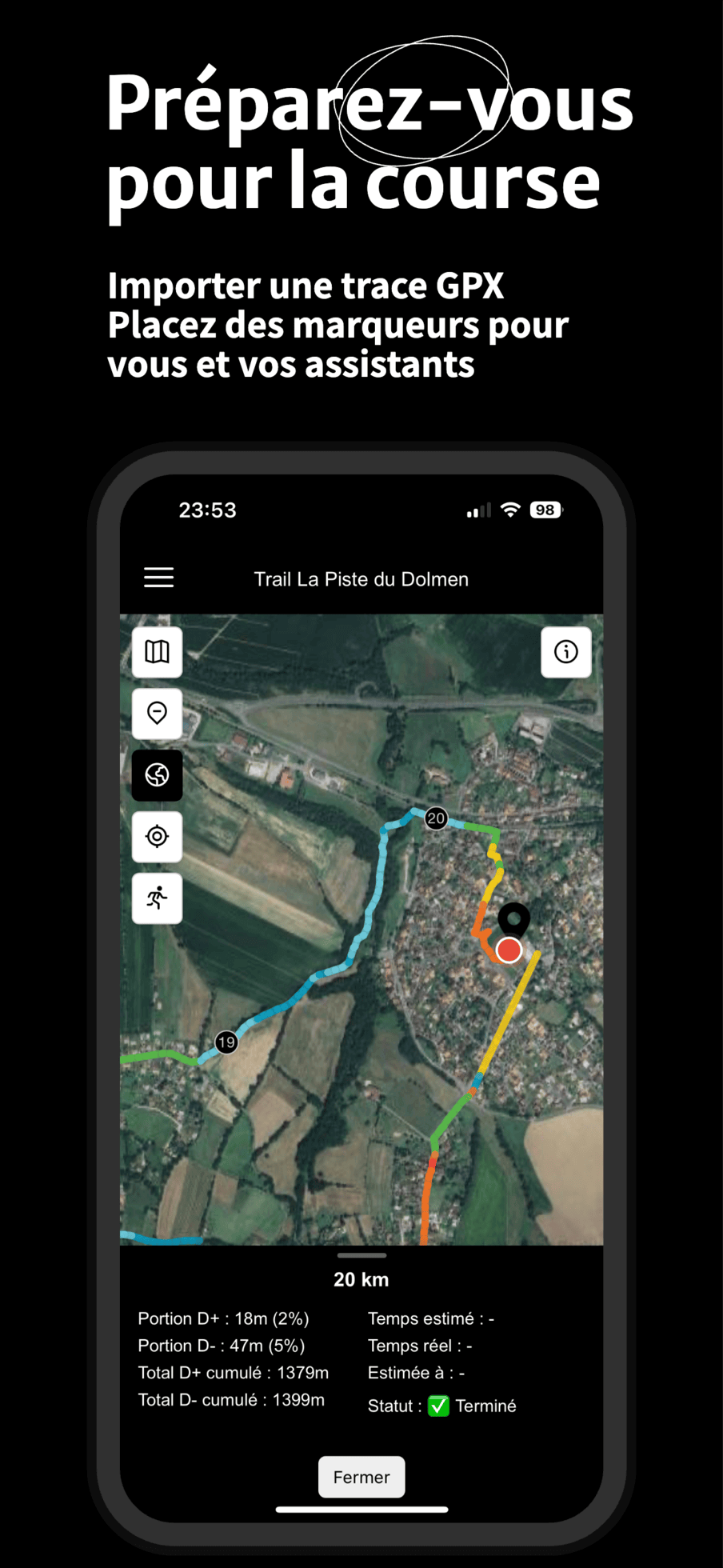 Capture de l'application mobile